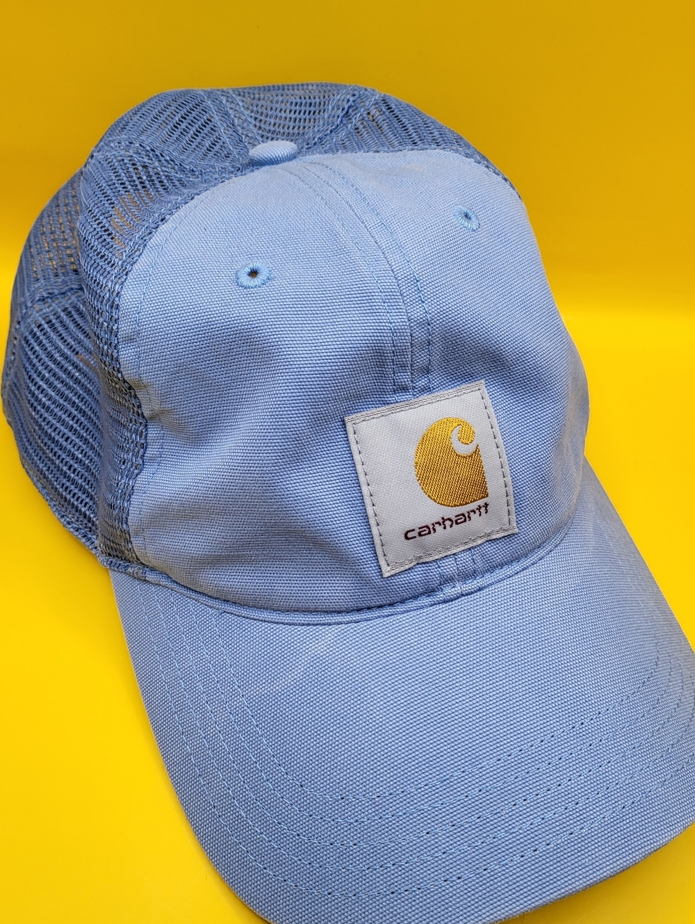Carhartt Hat Men's Light Blue Adjustable Truckers Cap - Picture 1 of 4